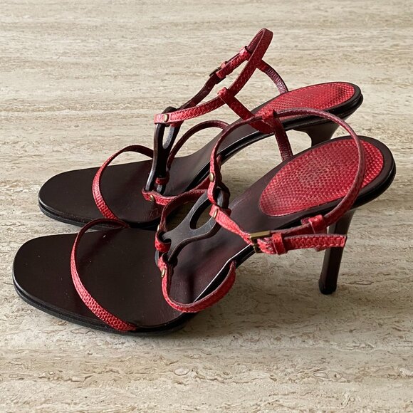 Vintage Gucci Tom Ford-era Horsebit Sandal Heels - Picture 4 of 8